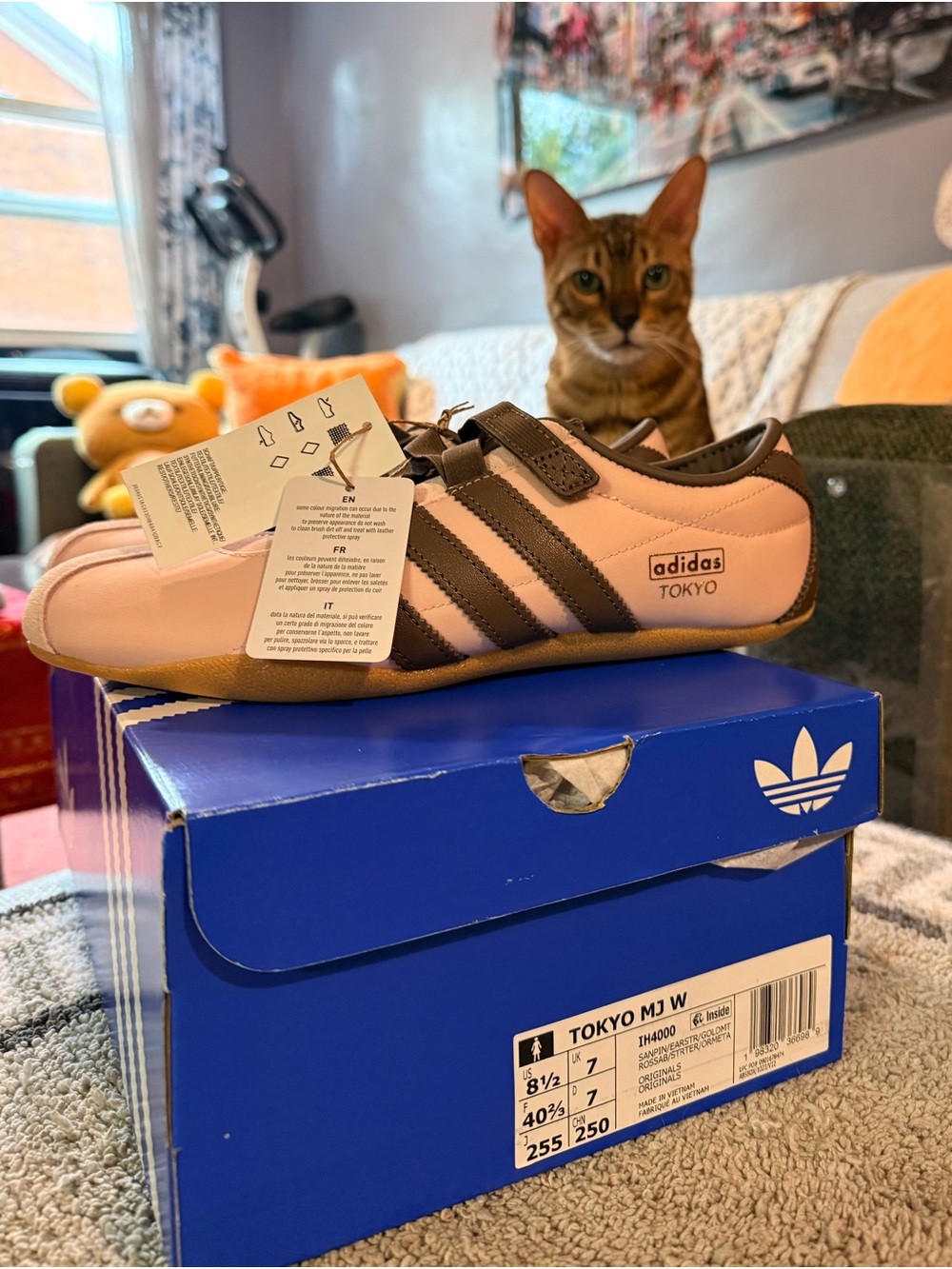 adidas Kids Tokyo Pink and Brown Low-Top Sneakers